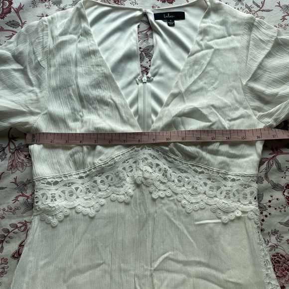 Lulus Sweeten The Occasion Boho White Embroidered Maxi Dress Bridal Maternity - Picture 7 of 8